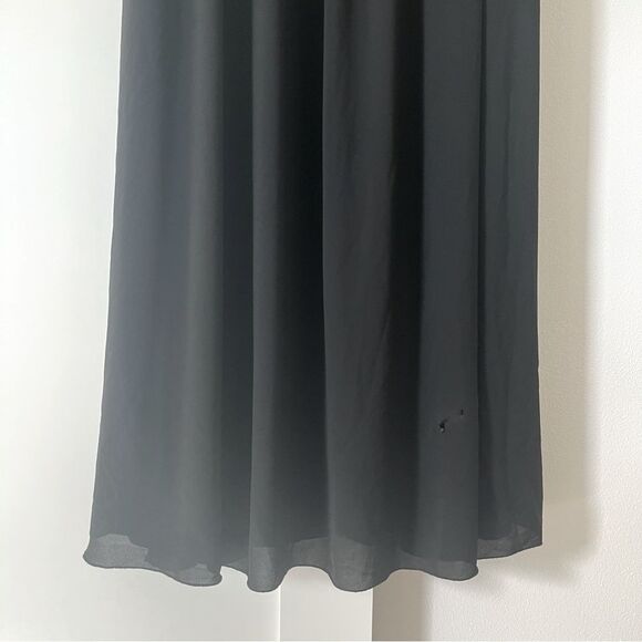 Love by Theia Black Lace Scoop Neck Gown Full Length Dress - Picture 8 of 11